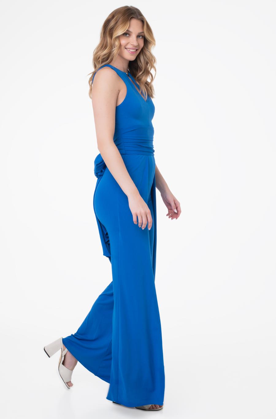 Marciano by Guess Kiki Wide-Leg Jumpsuit – Cobalt Blue showcasing the elegant design in women's fashion outlet.