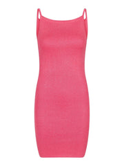Neo Noir Contima figurbetontes Rippstrick-Minikleid in Glitzerrosa