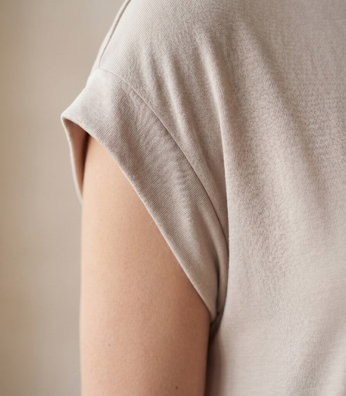 PIECES PCANDORA Damen-Maxikleid mit kurzen Ärmeln