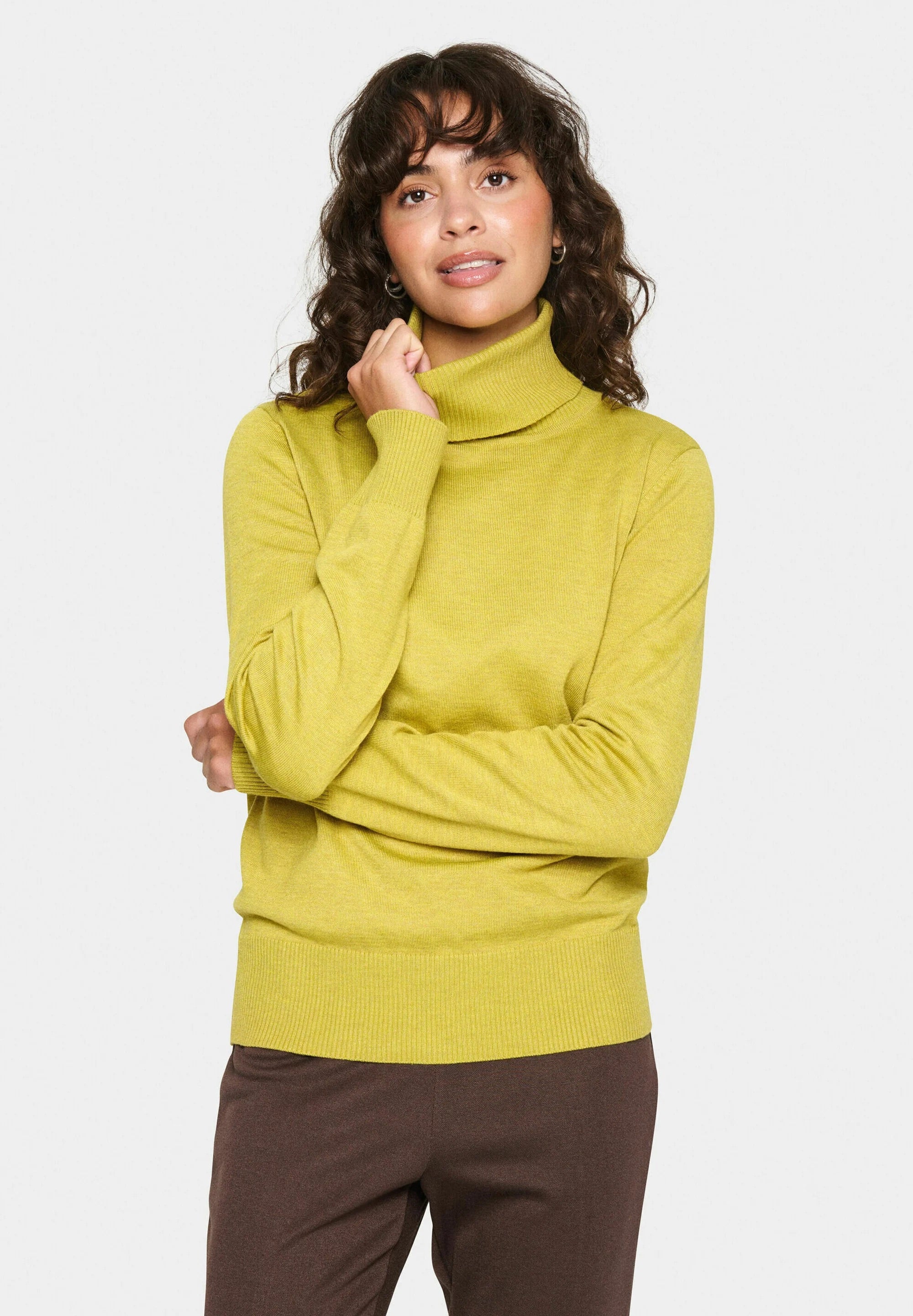 Saint Tropez MILASZ Rollkragenpullover – Limettengelb