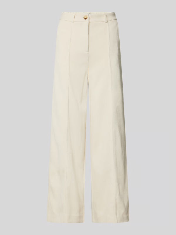 ICHI Ihkate Cordhose mit weitem Bein - Elfenbein