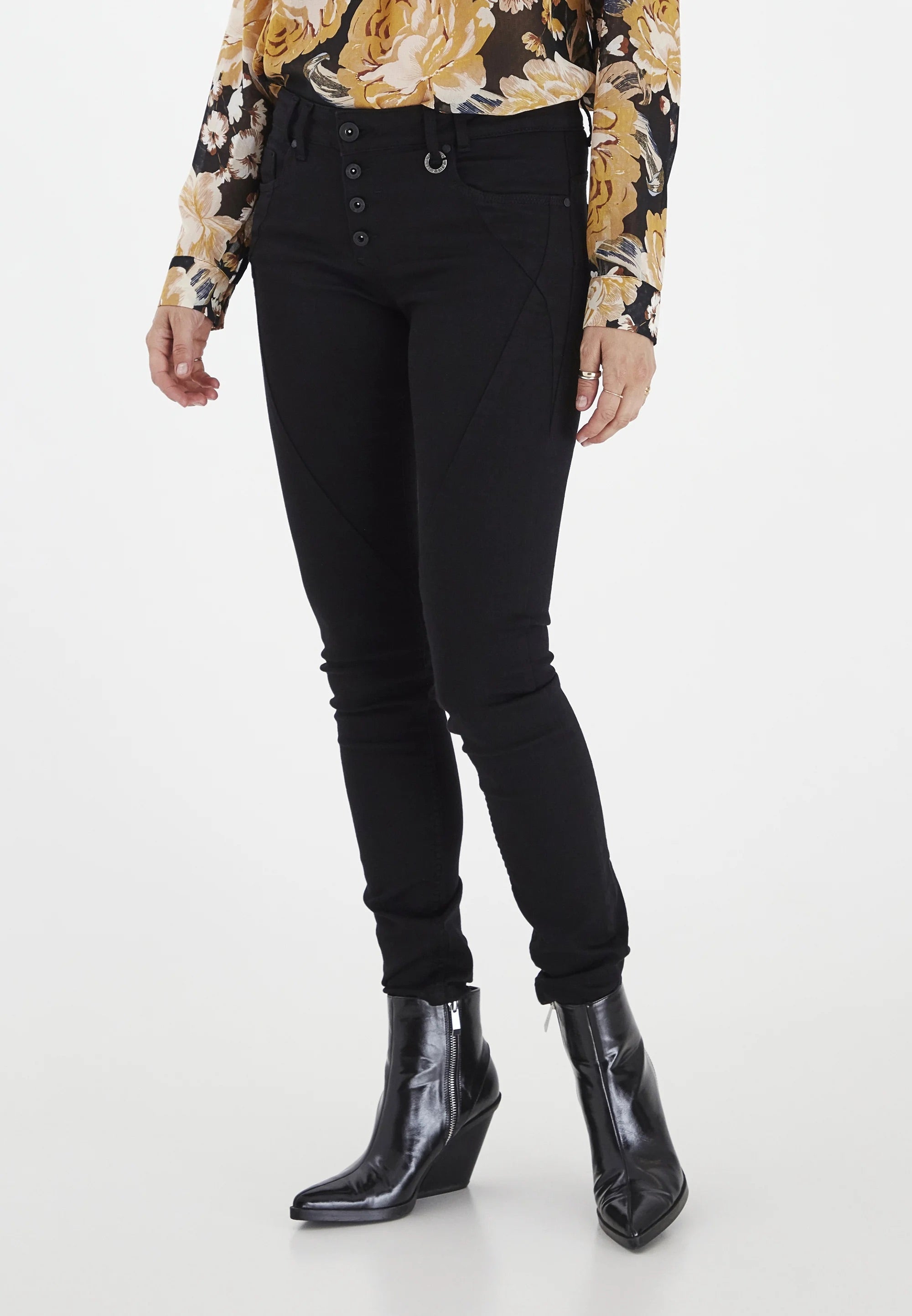 PULZ PZANNA Skinny Jeans Schwarz