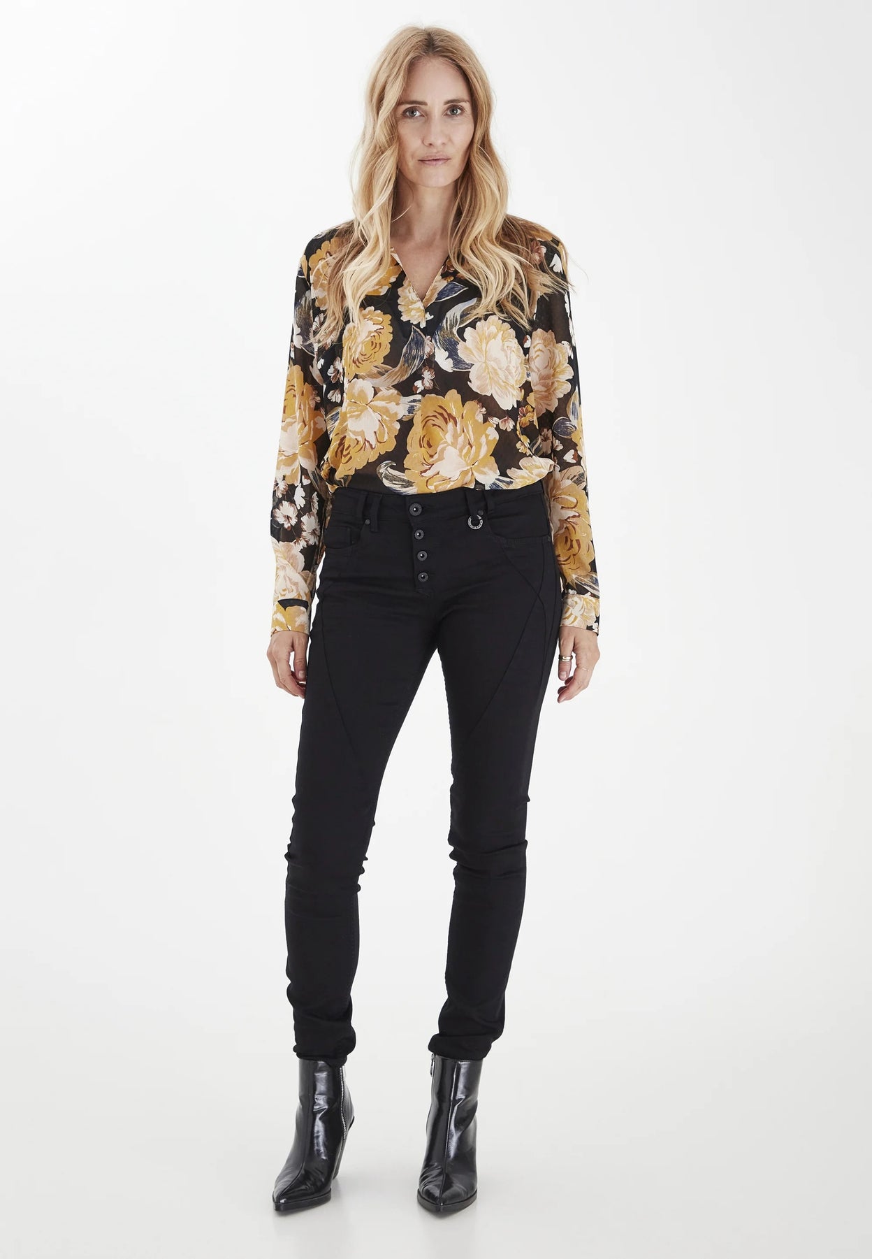 PULZ PZANNA Skinny Jeans Schwarz