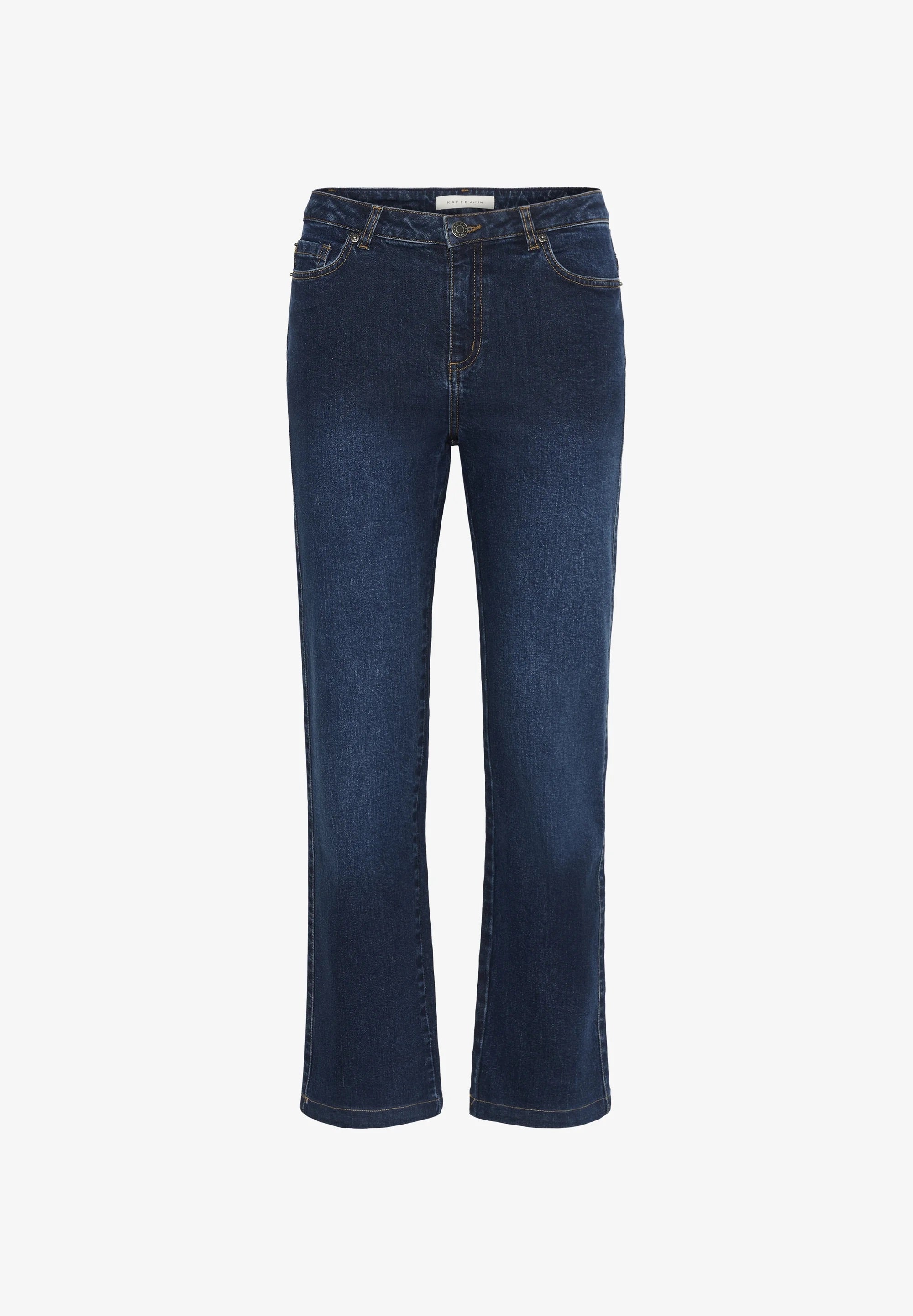 Kaffe KAmaris Reg Fit Dark Blue Straight Leg High Waist Jeans – 5-Pocket Classic Fit | Damen
