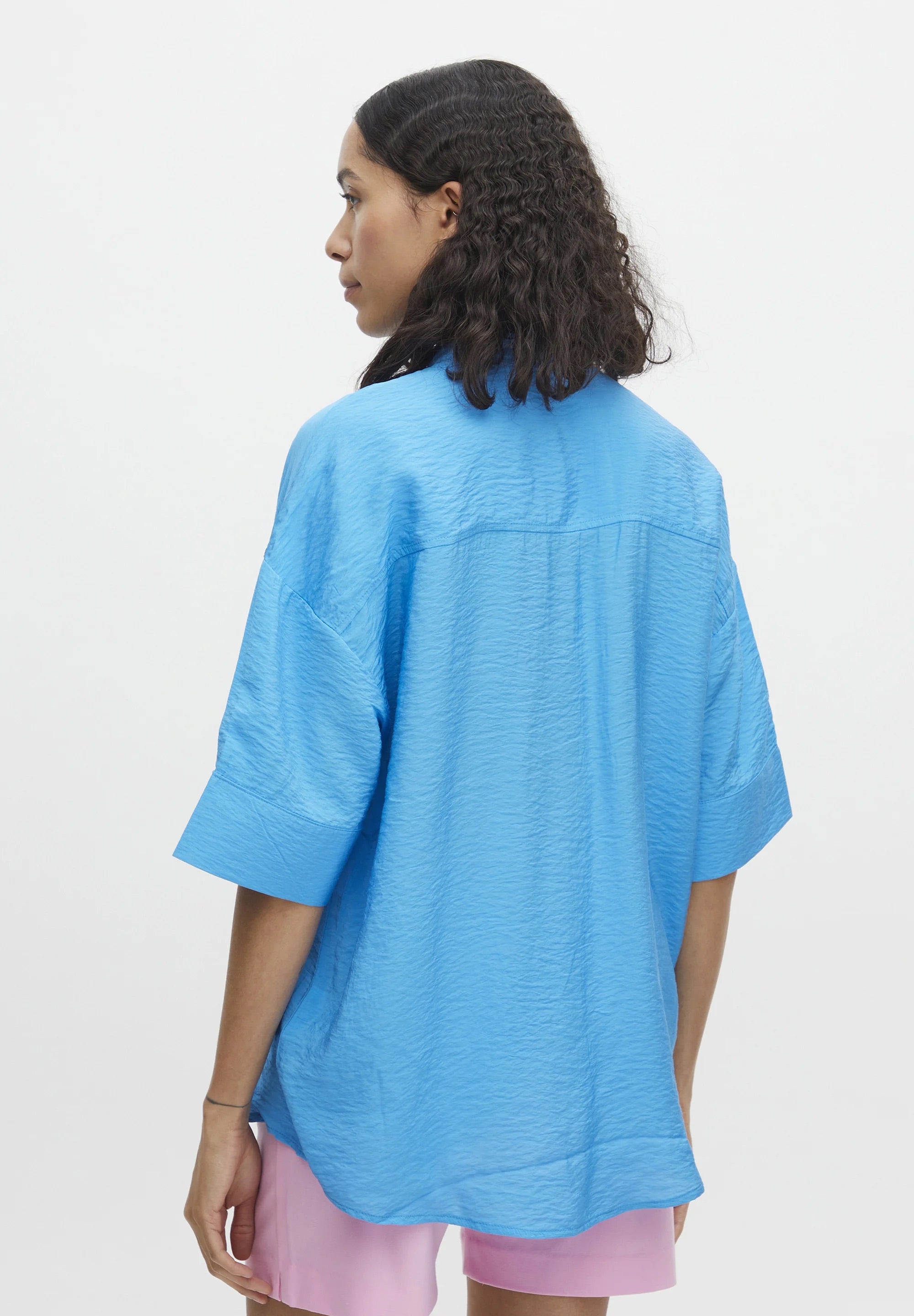 b.young BYIHALIEA - Bluse mit Knopfleiste - Ibiza-Blau