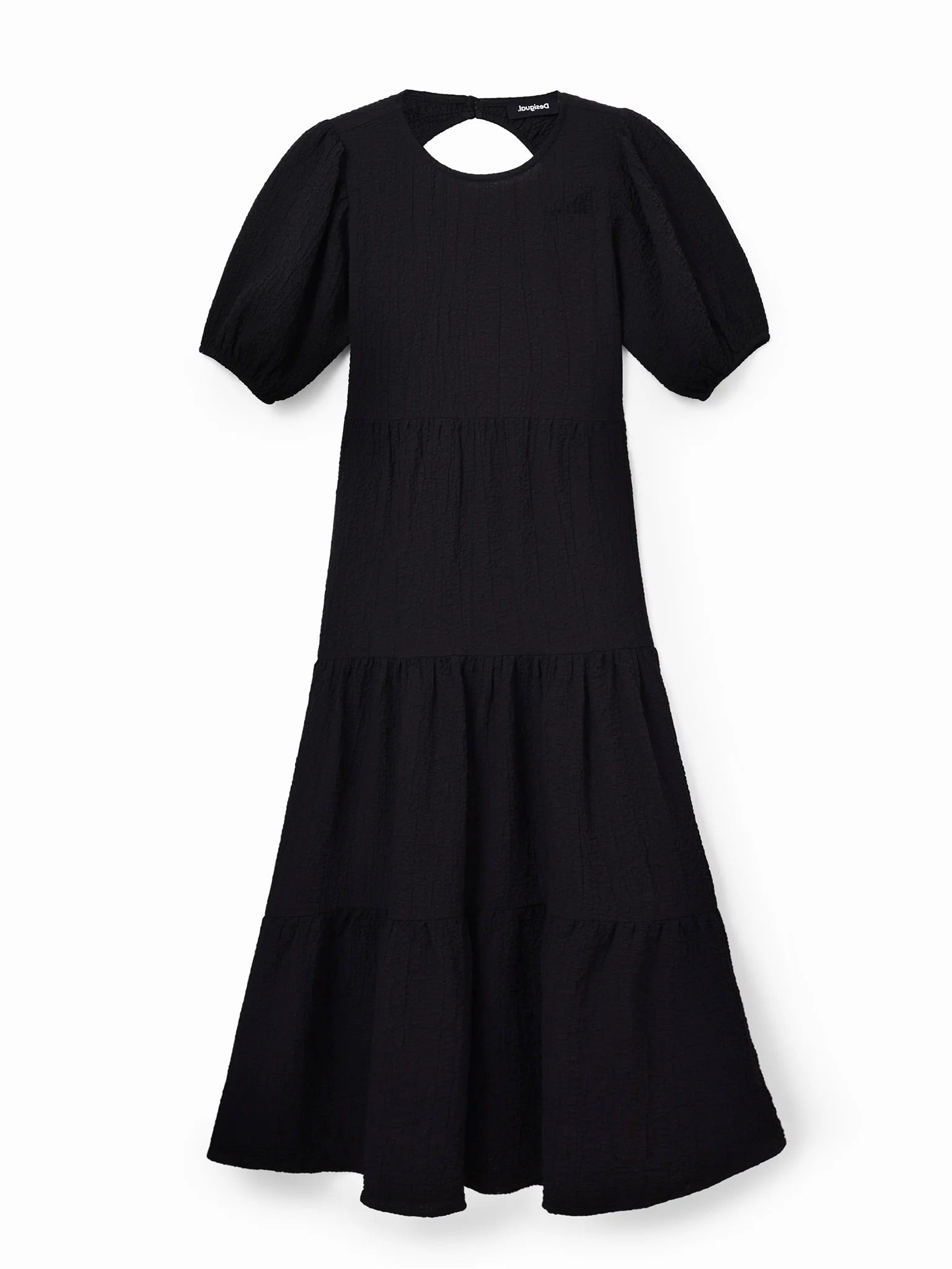 Desigual Wendbares Midi-Kleid mit Stufen und Rückenausschnitt