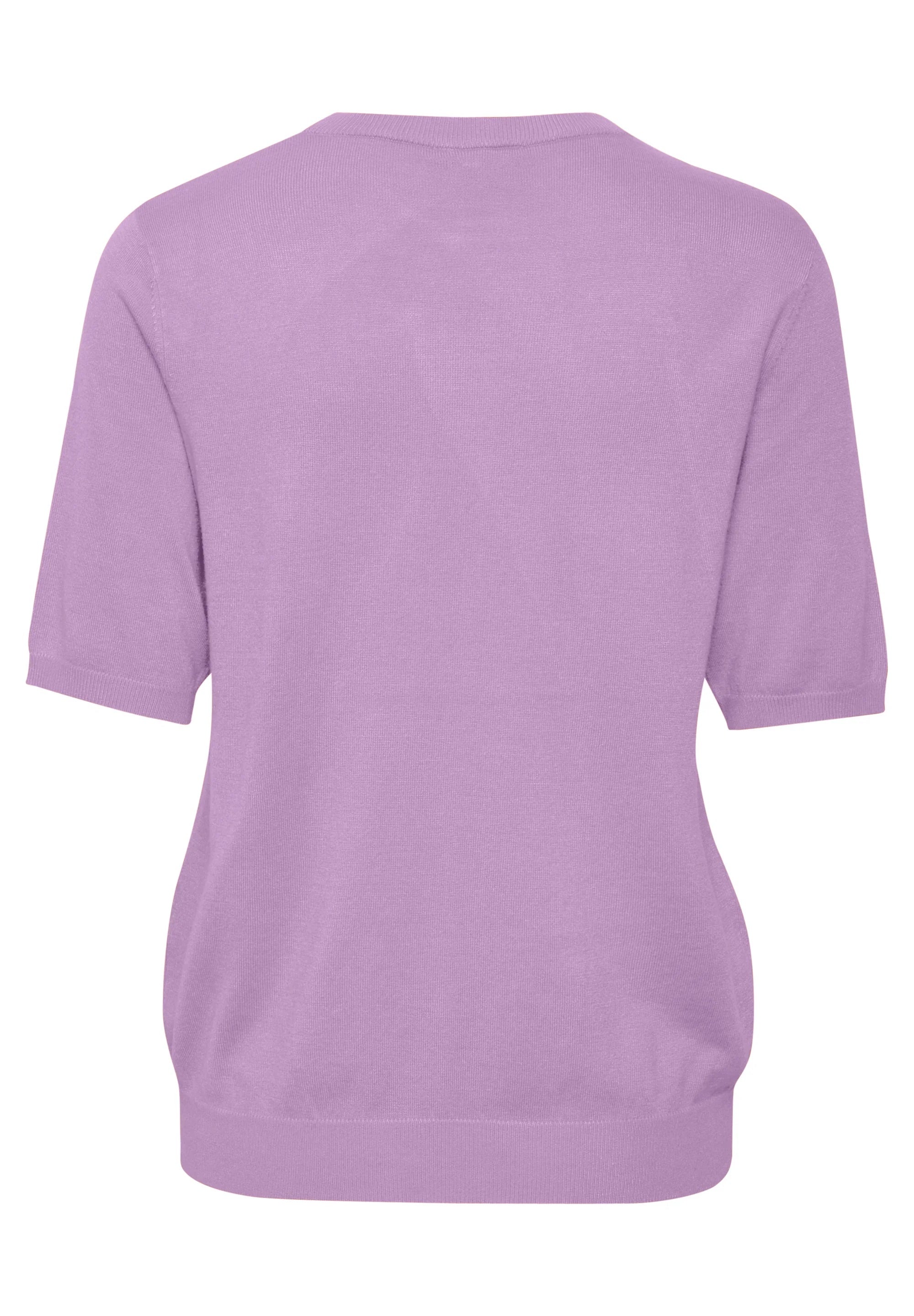 Kaffe Kalizza Lupine Lavender Feinstrick-Kurzarmtop – Designer Outlet für Damen
