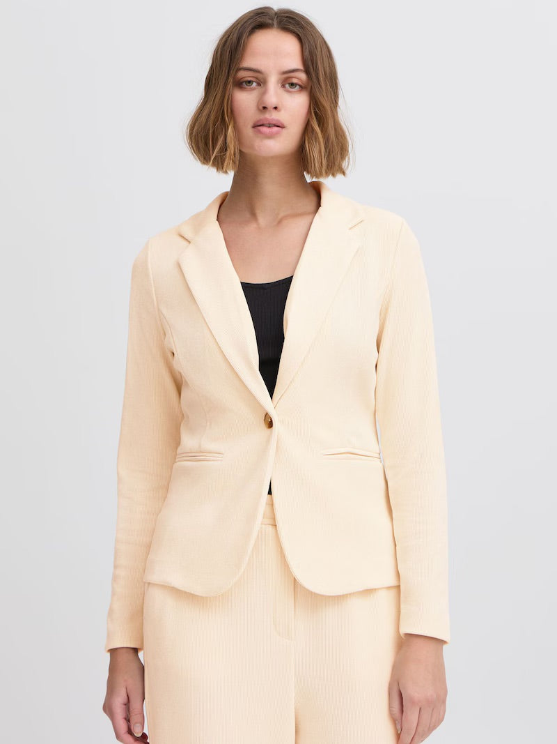 ICHI Blazer 'KATE CORDUROY' in Elfenbein