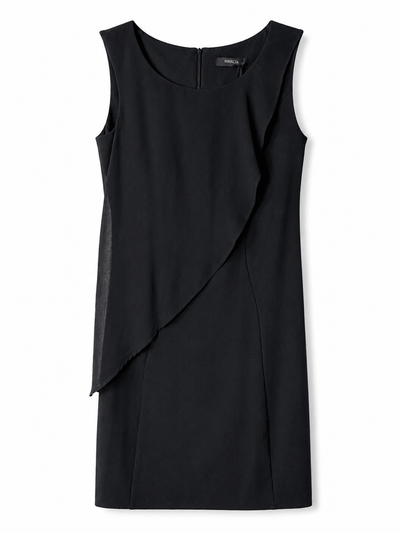 Marciano by Guess asymmetrisches Etuikleid mit Volant – Schwarz