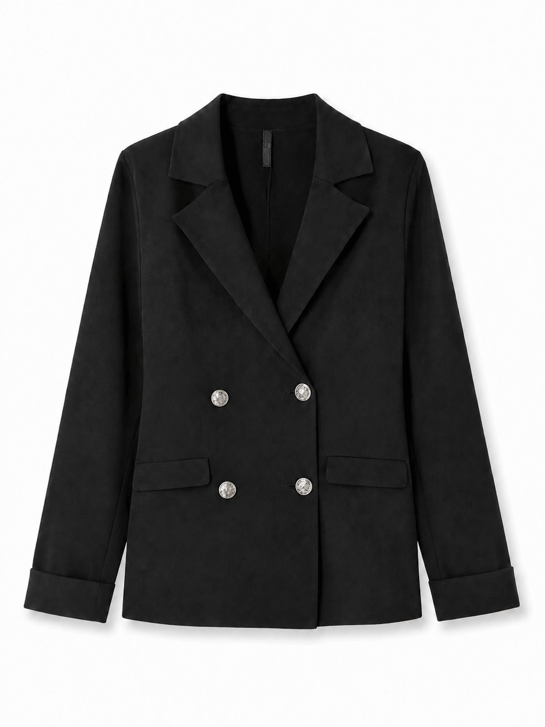 Marciano by Guess Double-Breasted Blazer – Black, women's fashion, designer clothing, premium brands, tailored style.