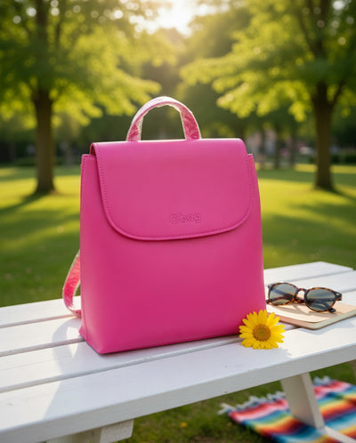O bag Rucksack – Fuchsia Pink Rucksack 