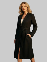 Guess Arianne schwarzes Midi-Mantelkleid