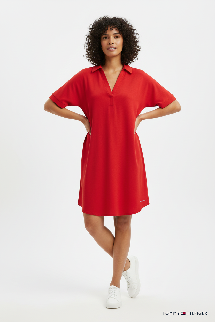 Tommy Hilfiger piros ing-ruha modellen