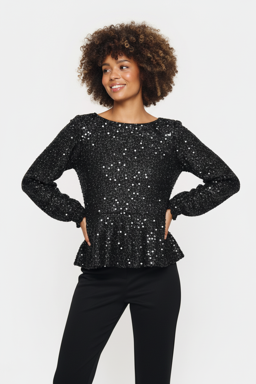 HinnaSZ Sequin Blouse - Lifestyle Elegant
