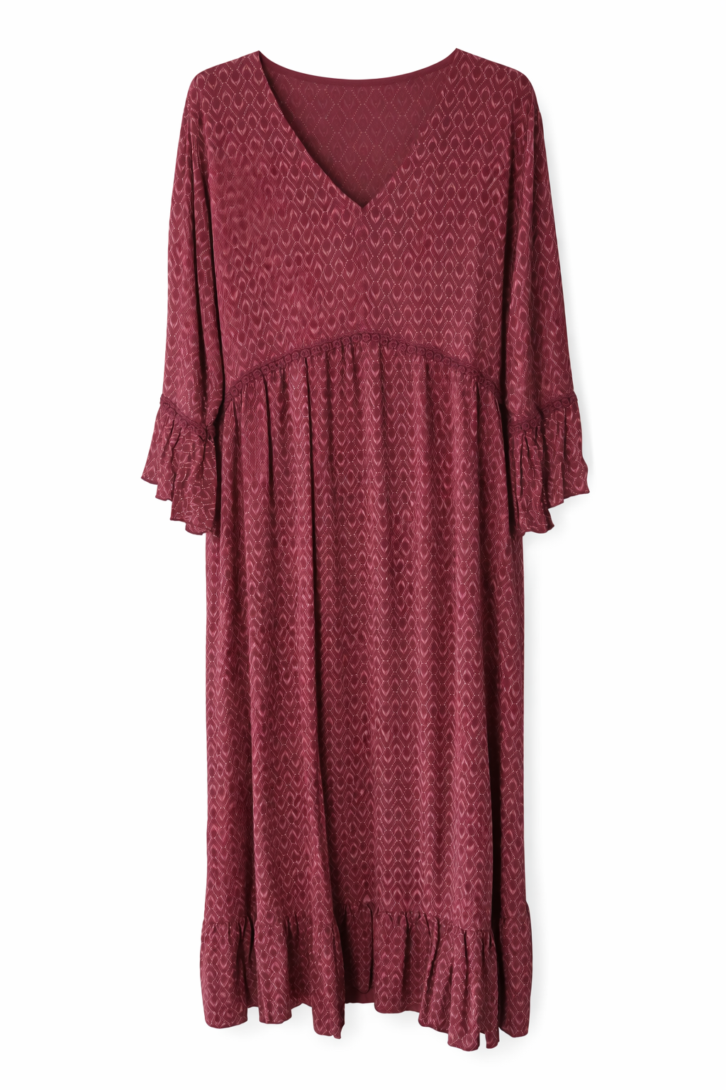 Sorbet SBODA strukturiertes Midikleid