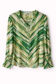Sorbet SBIRINA Batik-Print Bluse – Grün