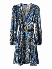 Marciano by Guess Debora Kleid in blau-schwarzem Animalprint