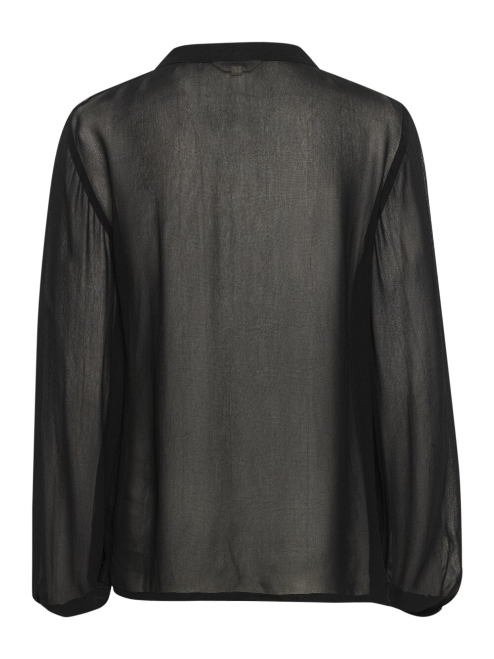 Part Two DittePW Bluse - Schwarze, transparente Bluse mit V-Ausschnitt