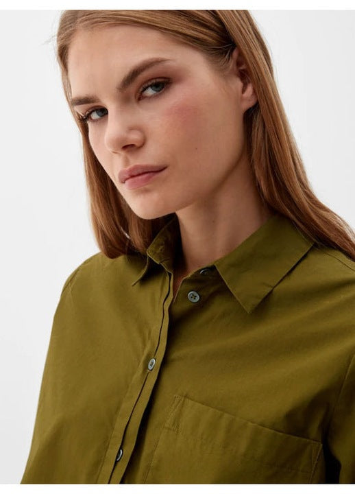 s.Oliver Red Label Oversized Langarmhemd - Khaki