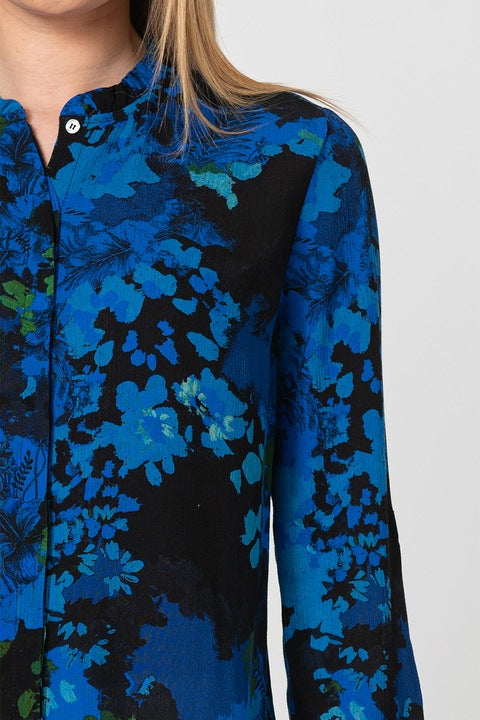 DESIGUAL Ancona – florales T-Shirt in Crinkle-Optik