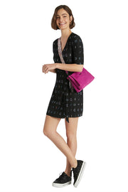 Desigual kurzes, plissiertes Kleid, schwarz