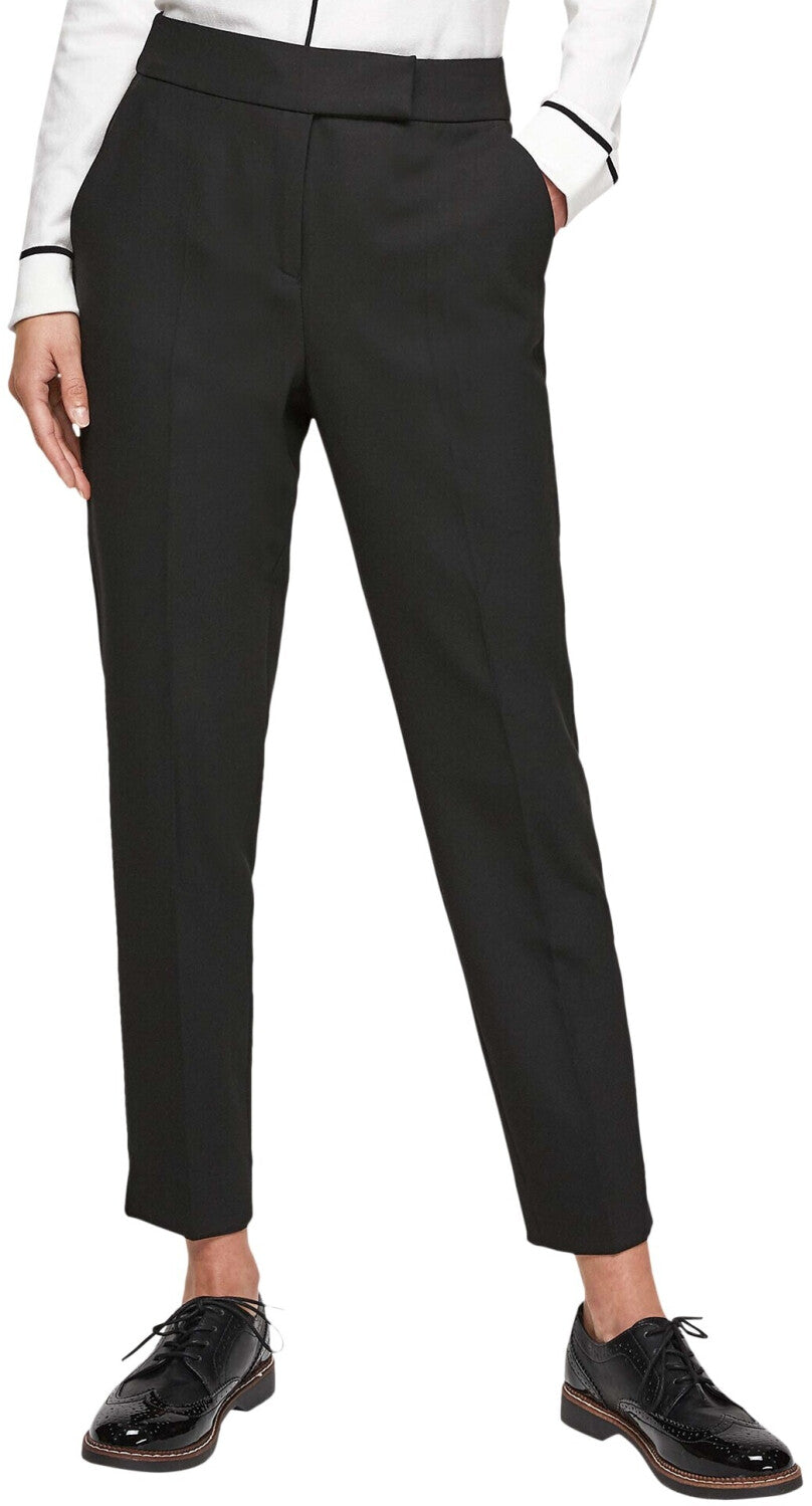 s.Oliver Damen-Hose, schwarz, tailliert, schmale Passform, knöchellang, Modell 2102854