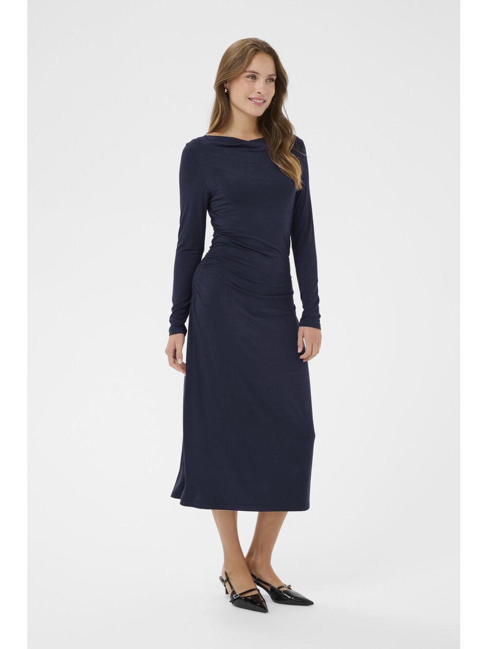Saint Tropez ZindySZ Langarmkleid - Marineblau