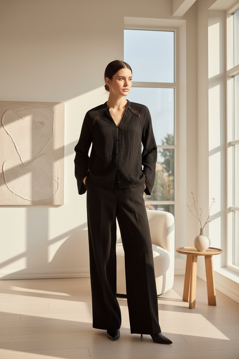 Shina CC Lace V-Shirt – Interiőr