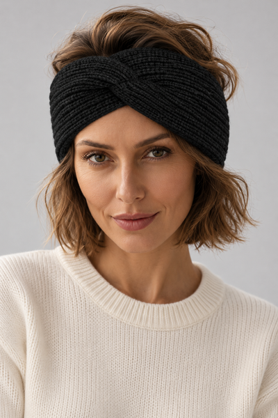 s.Oliver Damen-Stirnband aus Strick mit Twist