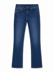 s.Oliver Mid Rise Slim Bootcut Blue Jeans – 5-Pocket Stretch-Denim