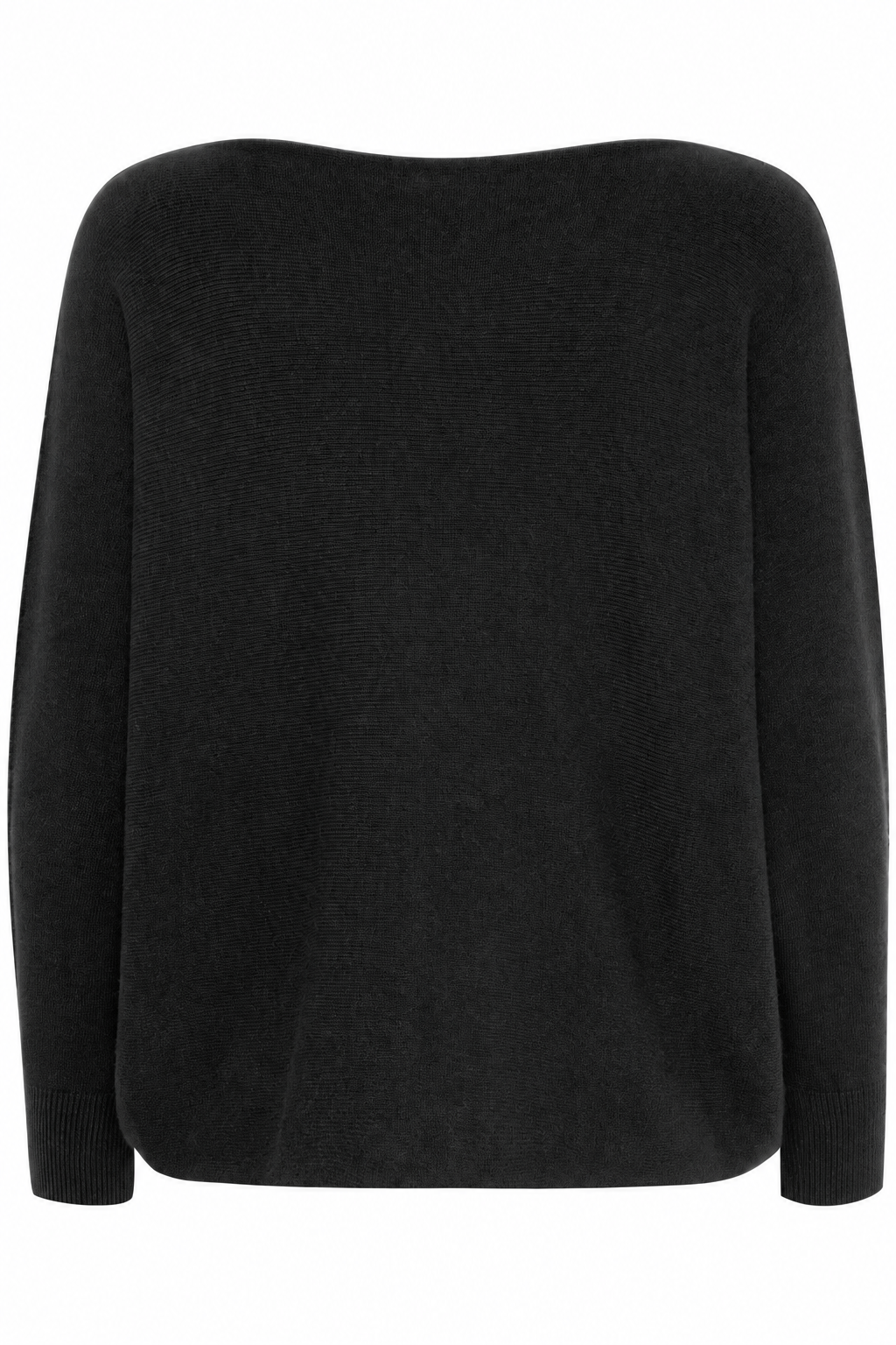 Back product view of the Sorbet Basil black long-sleeve knit jumper