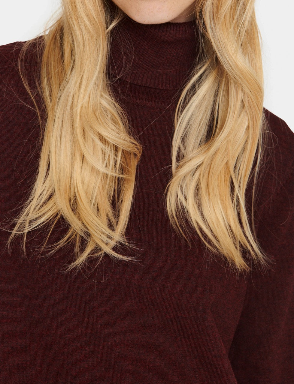 Saint Tropez MilaSZ Rollkragenkleid - Burgunderrot